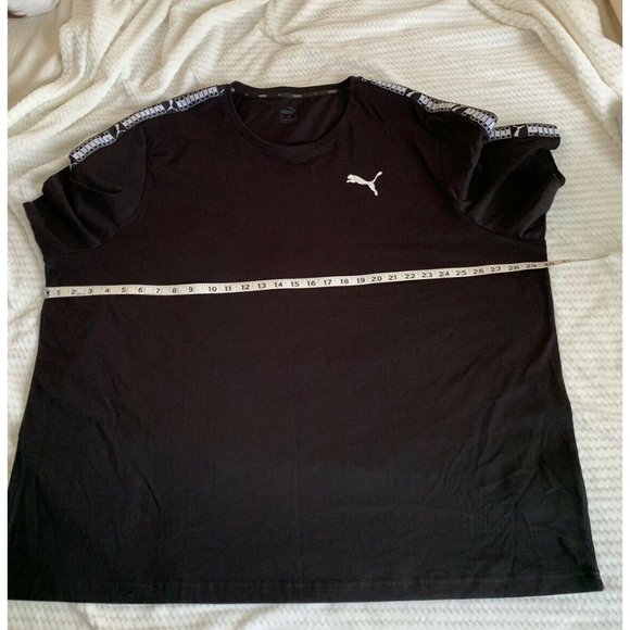 Men’s TShirt Size 4XL PUMA Tilt Tape Tee Black Short Sleeve Crew Neck 100%Cotton - Picture 6 of 10